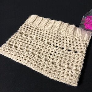 Elegant Cream Crochet Mini Skirt